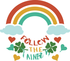 Follow The Rainbow Starbucks Editable Svg Line Art, Free Vectors File